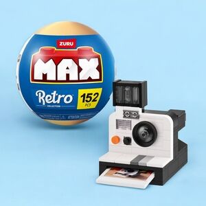 Zuru Max Premium Retro Building Bricks Polaroid Camera 152pc Collectible Set NEW